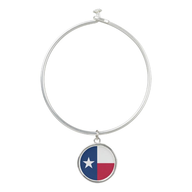 Texas State Flag Bangle Bracelet (Front)
