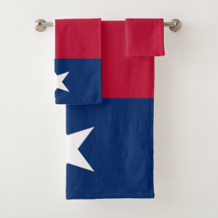 Texas State Flag Bath Towel Set