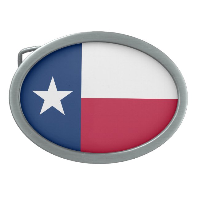 Texas State Flag Belt Buckle (Front)