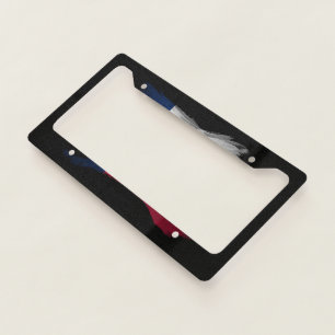 Texas state flag brush stroke, Texas flag License Plate Frame