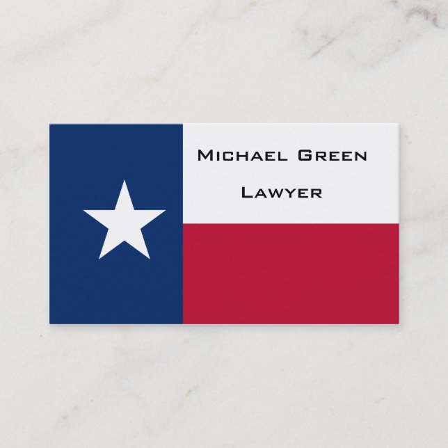 Texas State Flag Business Card (Front)