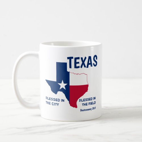 TEXAS STATE FLAG Christian Scripture Blessed Coffee Mug