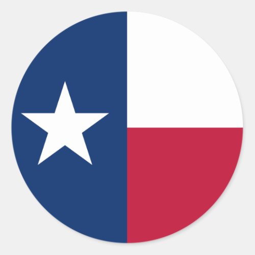 Texas State Flag Classic Round Sticker