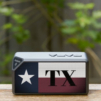 Texas State Flag Custom Monogram Bluetooth Speaker by iprint at Zazzle