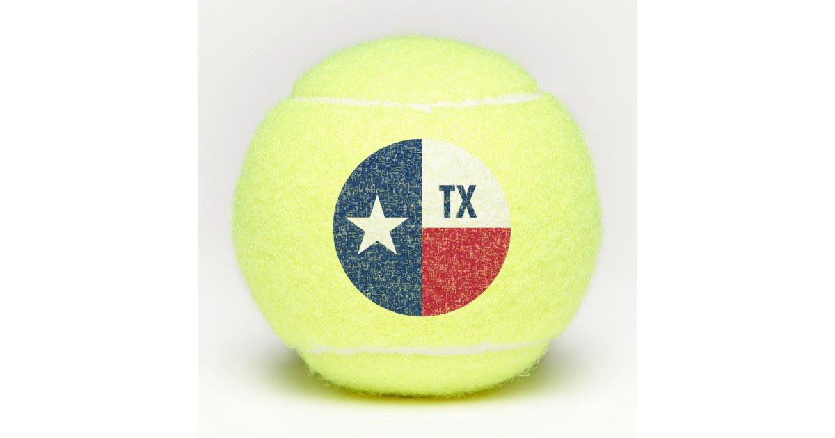 Texas state flag custom name set of 3 tennis balls | Zazzle.com