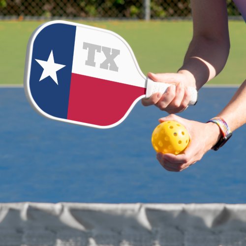 Texas state flag custom pickleball paddle racket
