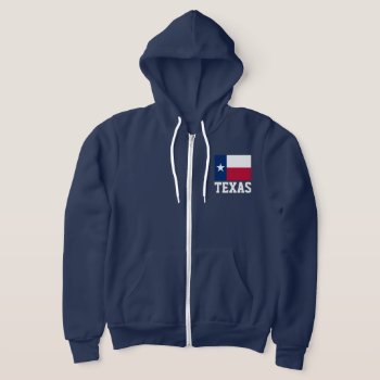 Texas State Flag Custom Zipper Hoodie For Men by iprint at Zazzle