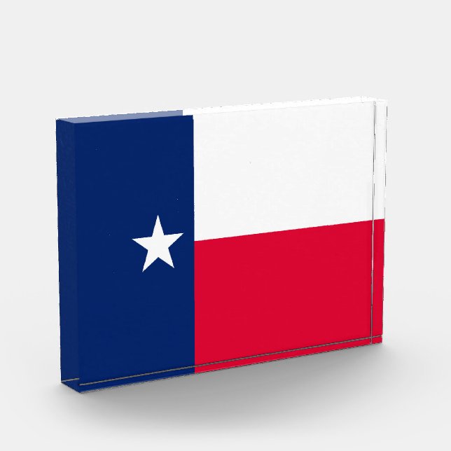 Texas State Flag Design Acrylic Award (Left)