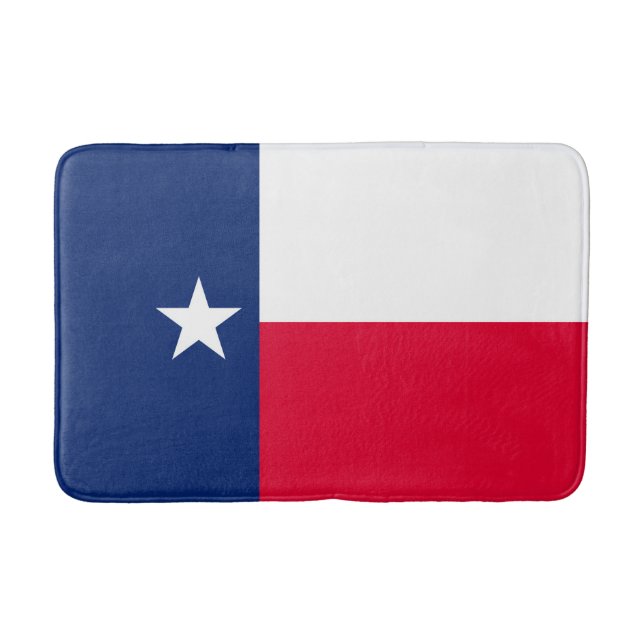 Texas State Flag Design Bath Mat (Front)