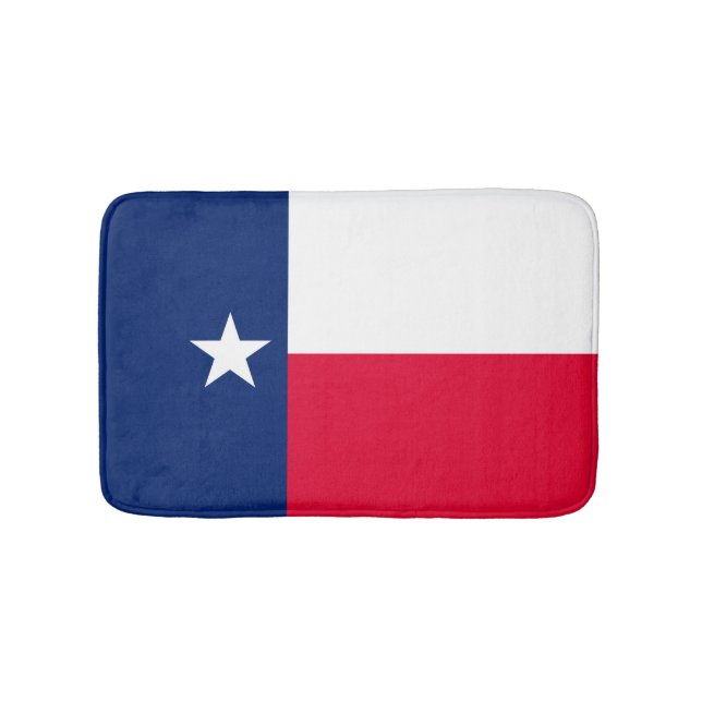 Texas State Flag Design Bathroom Mat (Front)