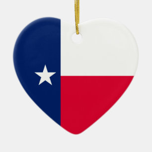 Texas State Flag Design Ceramic Ornament