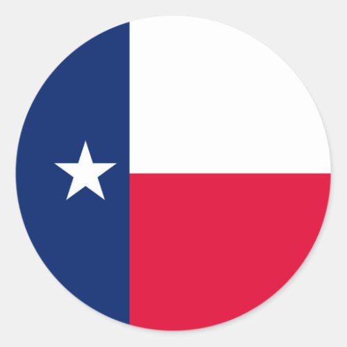 Texas State Flag Design Classic Round Sticker