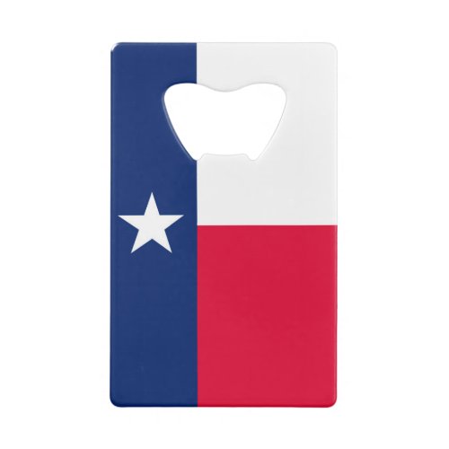 Texas State Flag Design Credit Card Bottle Opener