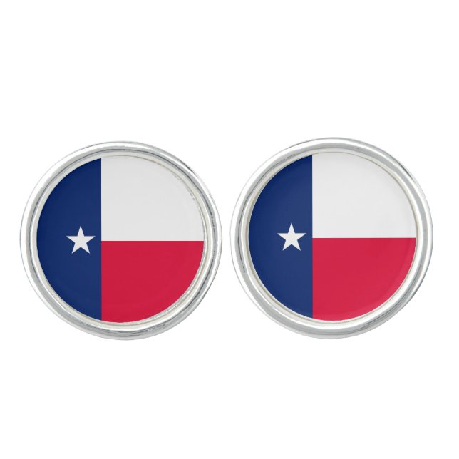Texas State Flag Design Cufflinks (Front)