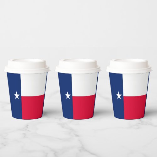 Texas State Flag Design Decor Paper Cups