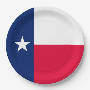 Texas State Flag Design Decor Paper Plates