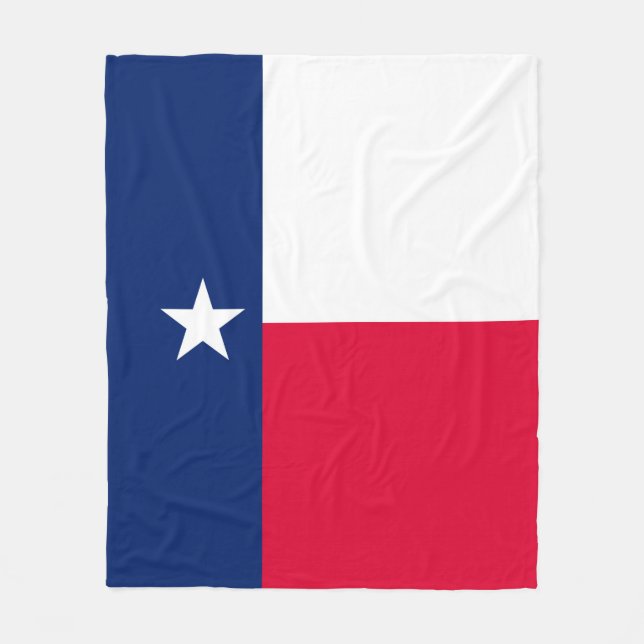 Texas State Flag Design Fleece Blanket (Front)