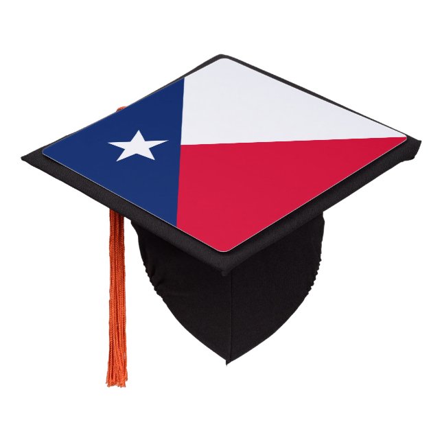 Texas State Flag Design Graduation Cap Topper (Angled)