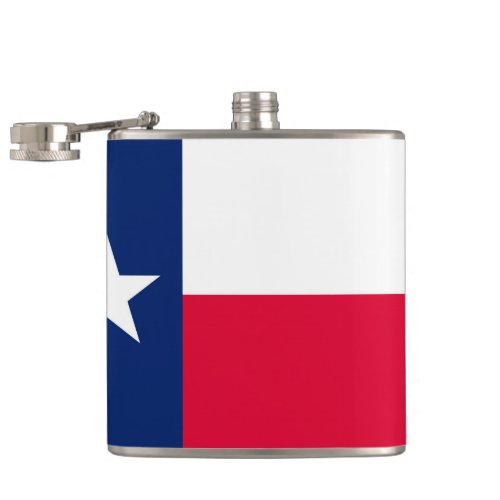 Texas State Flag Design Hip Flask