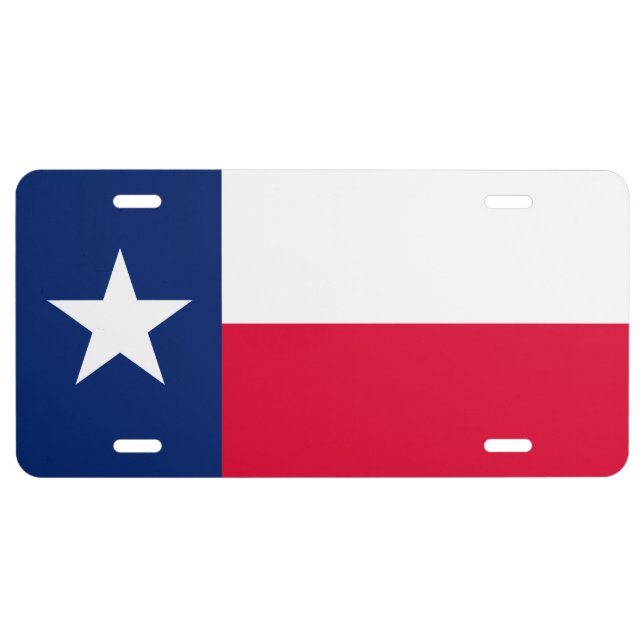 Texas State Flag Design License Plate (Front)