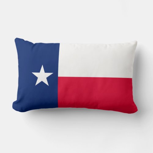 Texas State Flag Design Lumbar Pillow