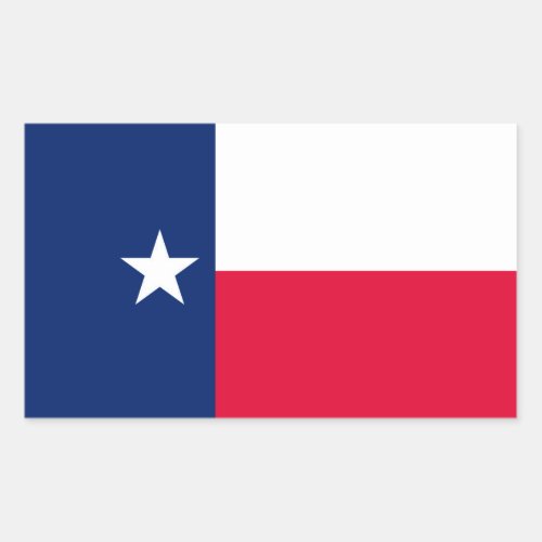Texas State Flag Design Rectangular Sticker