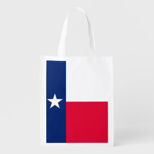 Texas State Flag Design Reusable Grocery Bag