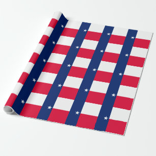 Texas State Flag Design Wrapping Paper