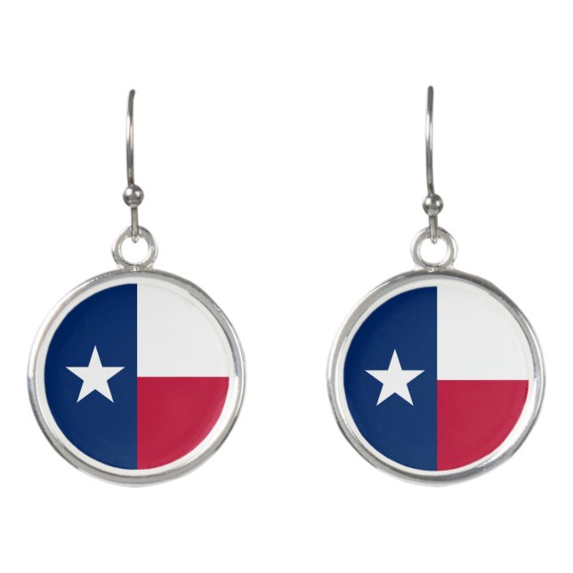 Texas State Flag Earrings (Front)