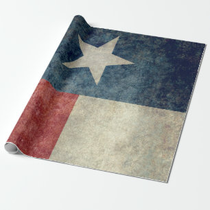 Texas state flag gift wrap Vintage retro style