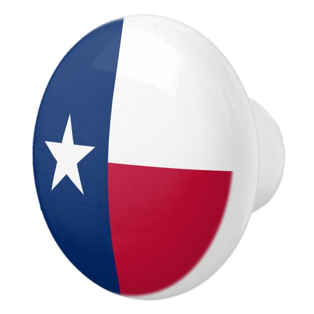 Texas state flag - high quality authentic color ceramic knob (Right)