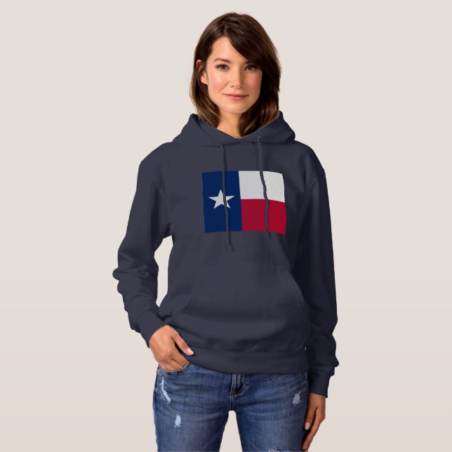 Texas state flag - high quality authentic color hoodie (Front Full)
