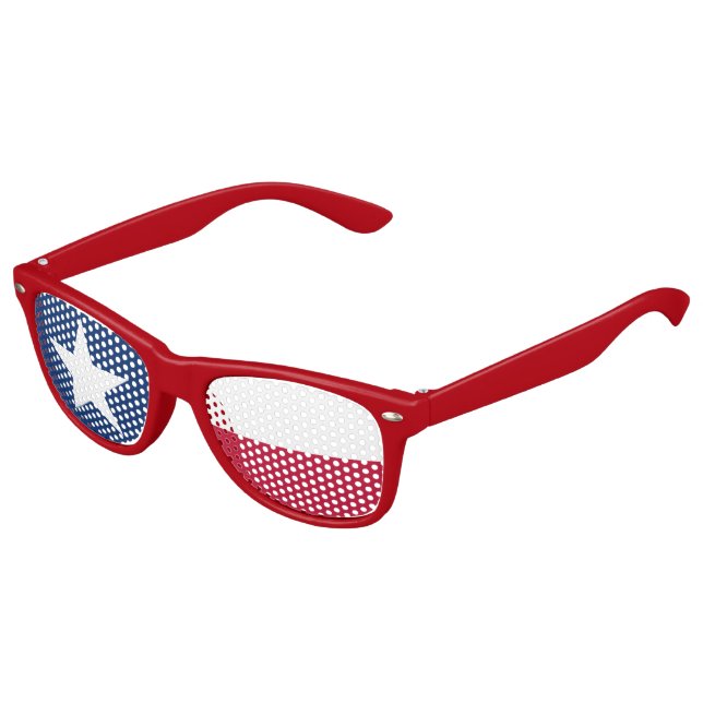 Texas state flag - high quality authentic color kids sunglasses (Angled)