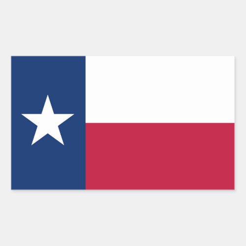 Texas state flag _ high quality authentic color rectangular sticker