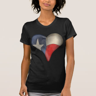 Texas State Flag In A Heart T-Shirt