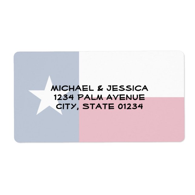 Texas State Flag Label (Front)