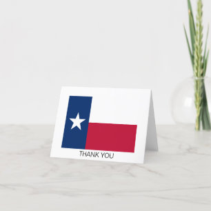 Texas State Flag Letterpress Thank You Card