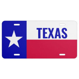 Texas State Flag License Plate