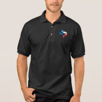 Texas State Flag Longhorn Silhouette Polo Shirt