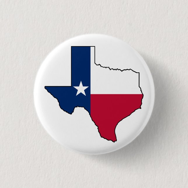 Texas State Flag Map  Button (Front)