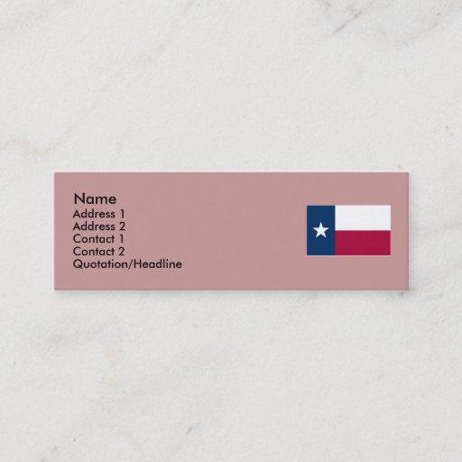 Customizable Texas State Flag Business Card Templates