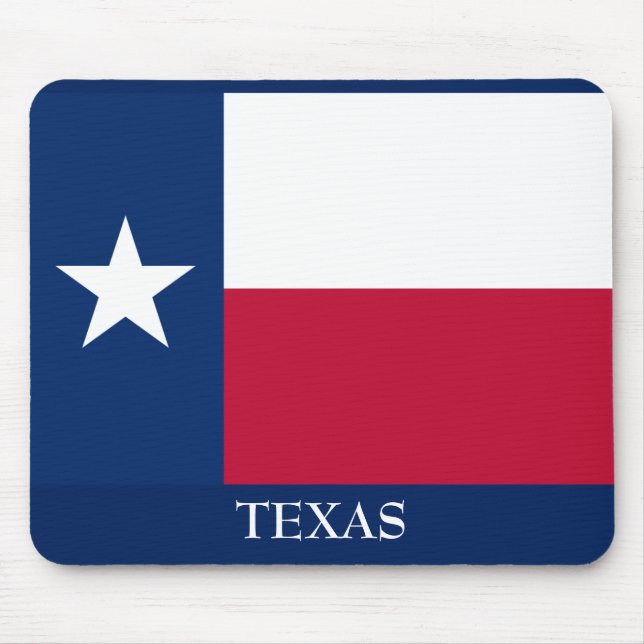 TEXAS State Flag Mouse Pad Customize Text Star (Front)