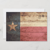 Texas State Flag on Old Wood Grain (Front)