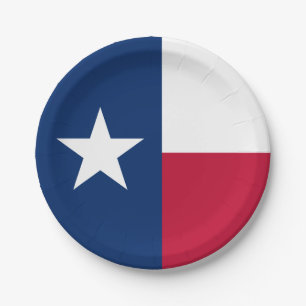 Texas State Flag Paper Plates