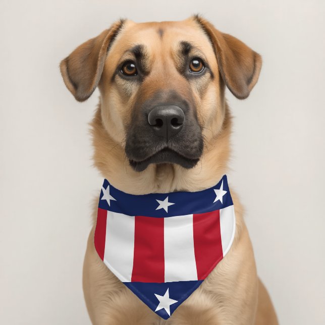  Texas State Flag Patriotic Pet Bandana Collar (Dog 2)