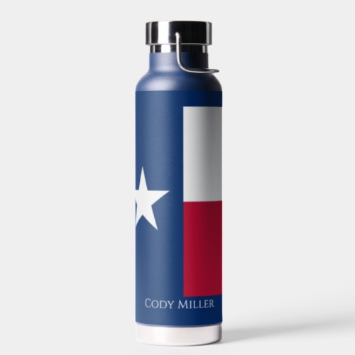 Texas State Flag Personalize Name Hot or Cold Water Bottle