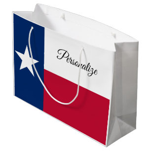 Texas state flag personalized gift bags