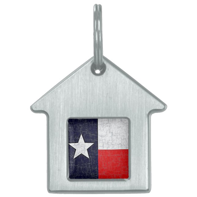 TEXAS STATE FLAG PET ID TAG (Front)