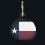 Texas state flag pet tag for your dog or cat<br><div class="desc">Texas state flag pet tag for your dog or cat. Customizable label with personalized pet name and phone number. Simple way to retrieve your animal pet. Presents for new pet owner,  dog walker,  pet rescue service,  etc. Vintage Texan flag.</div>