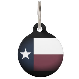 Texas state flag pet tag for your dog or cat